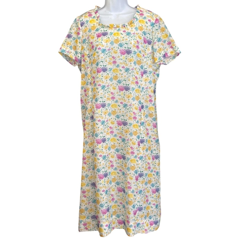 Vintage Jamison Boutique Dress Set Cottagecore Grandmacore Floral Yellow Purple